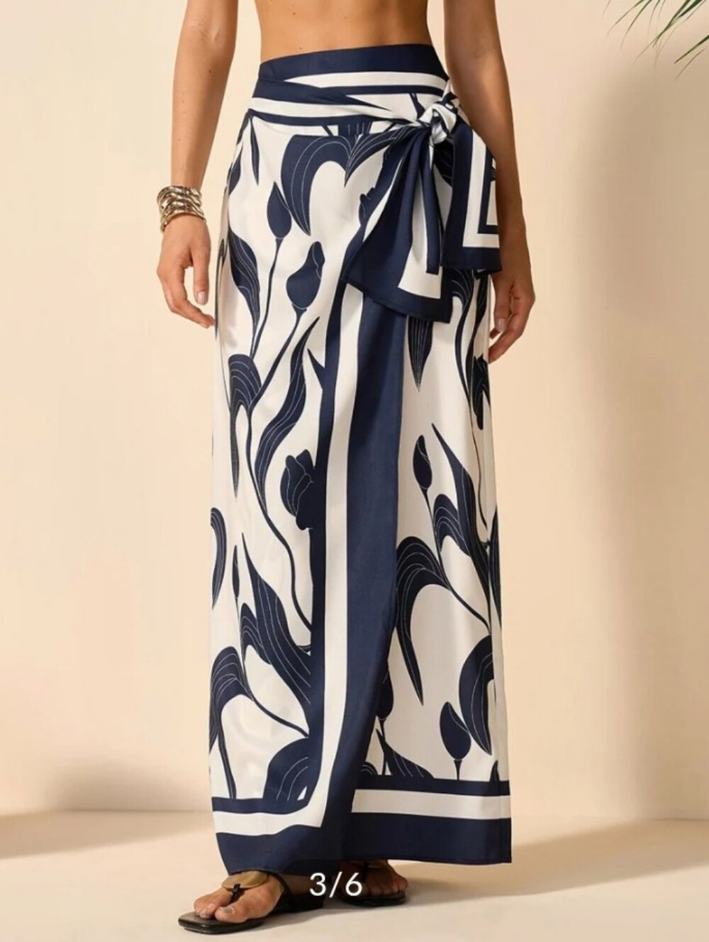 Floral Print Tie-Waist Skirt